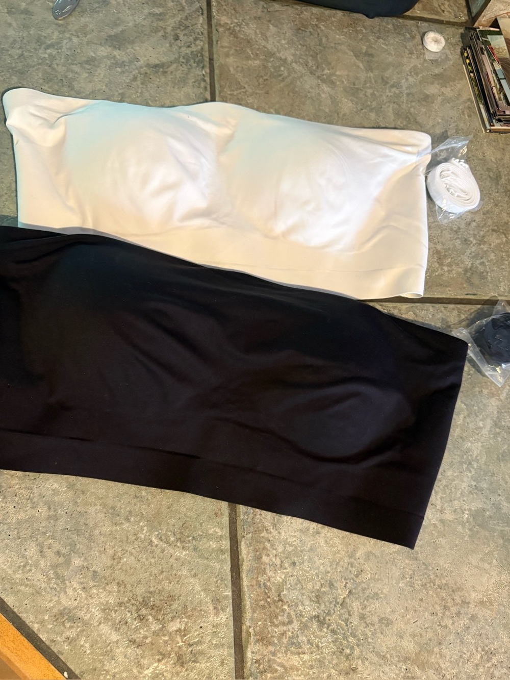 Set of 2 Breezies bonded bandeau bras with convertible straps